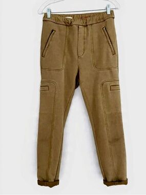 Anthropologie Cropped Utility Pants in Olive